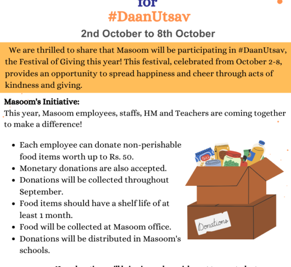 Masoom’s Food Collection Drive